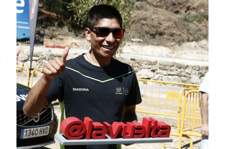 Nairo Quintana, lider del Movistar Team. Foto: AFP