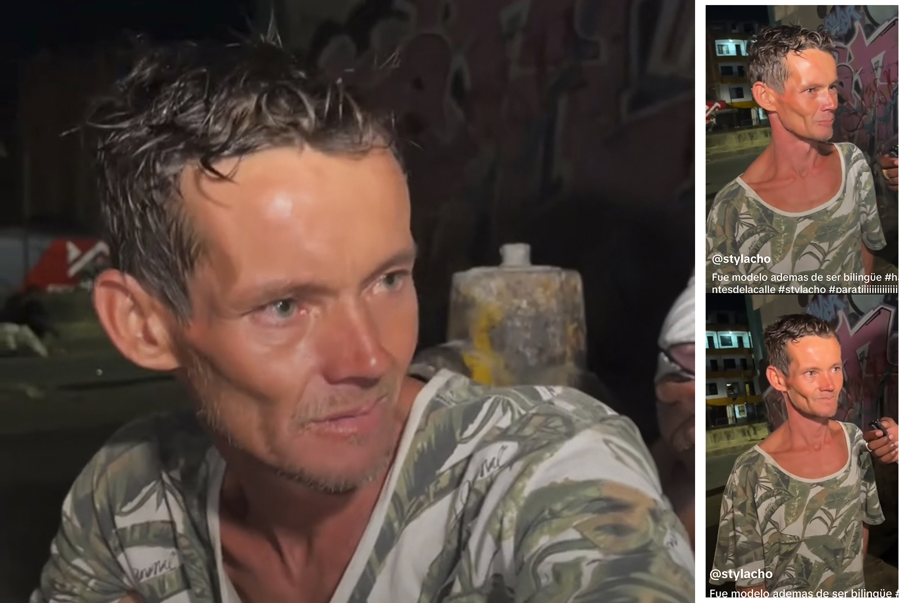 Modelo Andrés Giraldo, en indigencia, revela que tiene un hijo: “que me perdone”