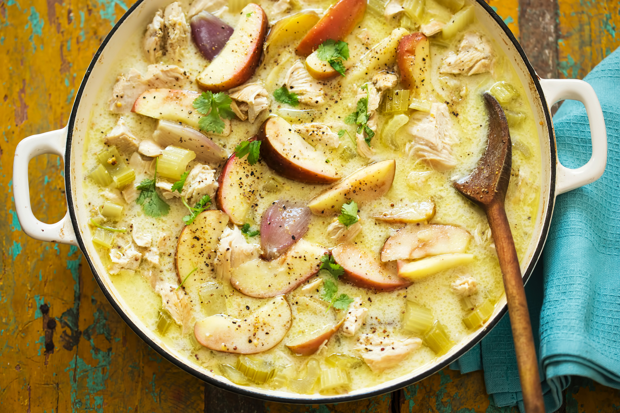 Receta para preparar pollo a la manzana