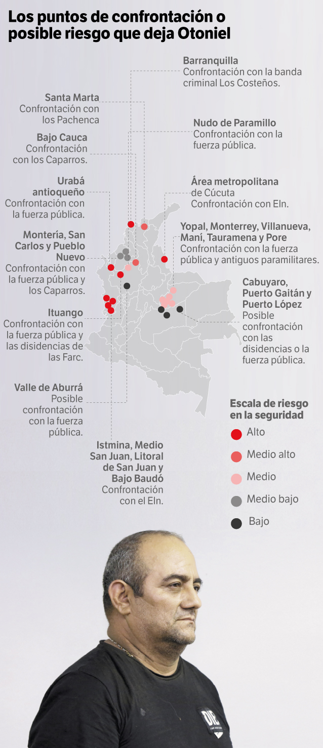 infografía Otoniel Clan