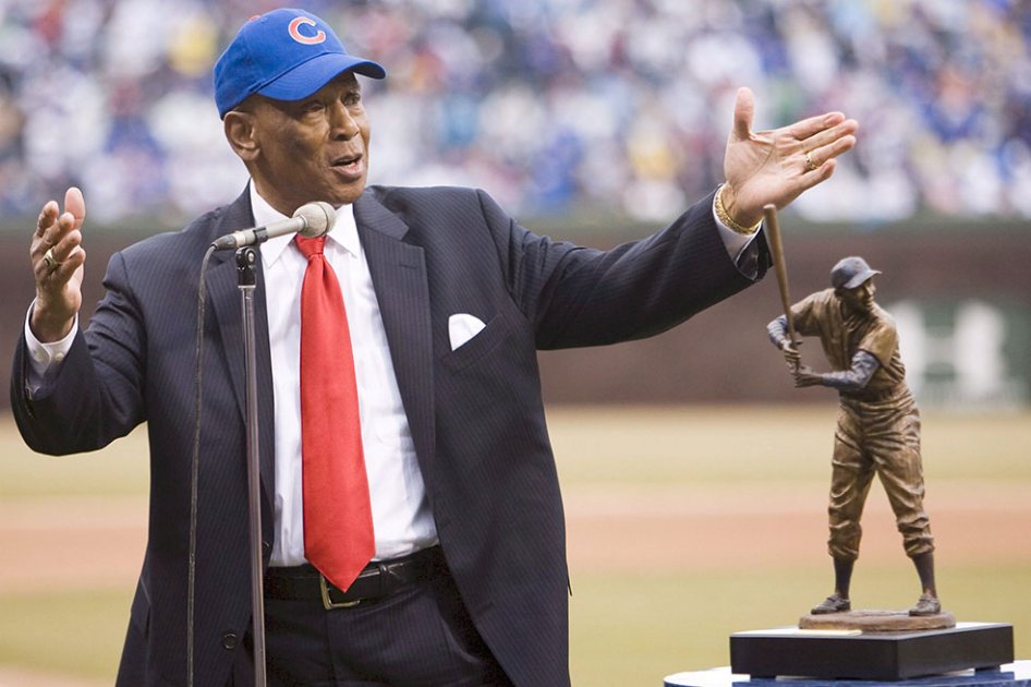 Ernie Banks, el legendario beisbolista de los Chicacgo Cubs. Foto: AFP