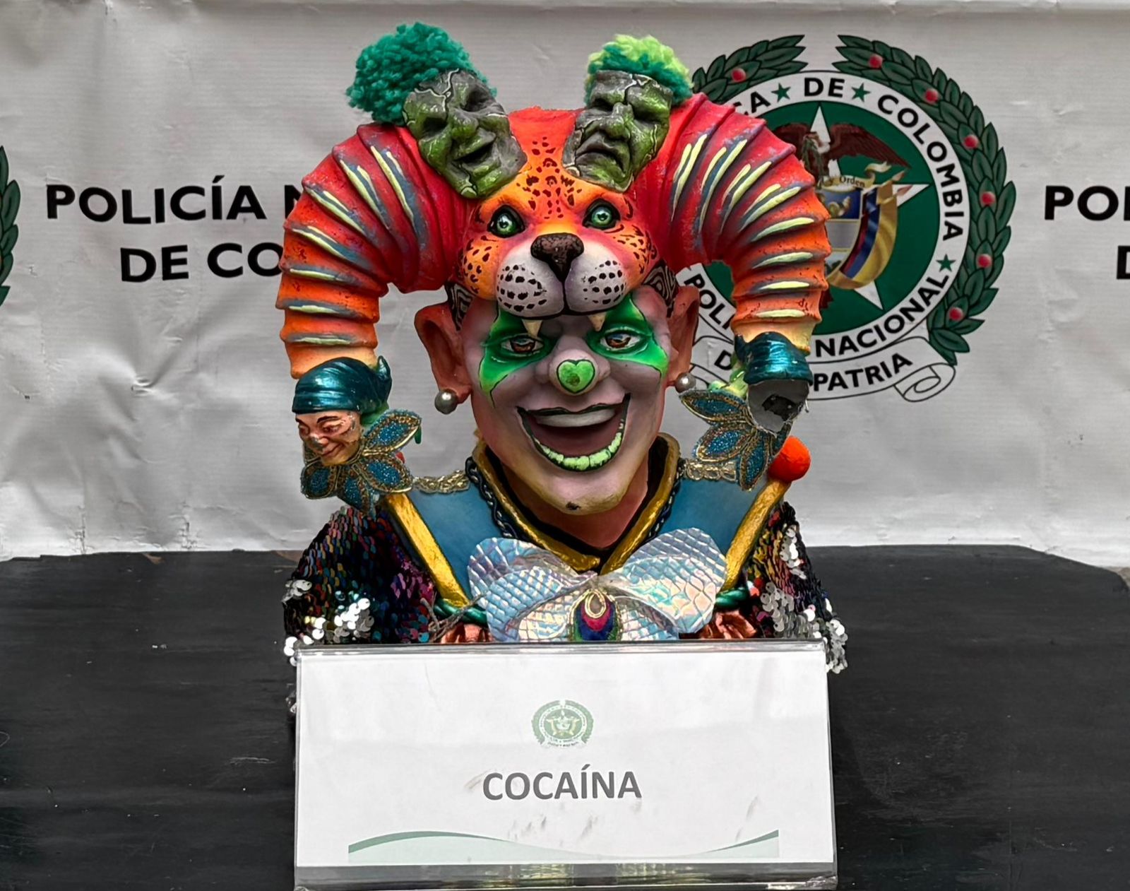 Oculta en una escultura: incautan más de 3 kilos de cocaína enviados de Bogotá a España