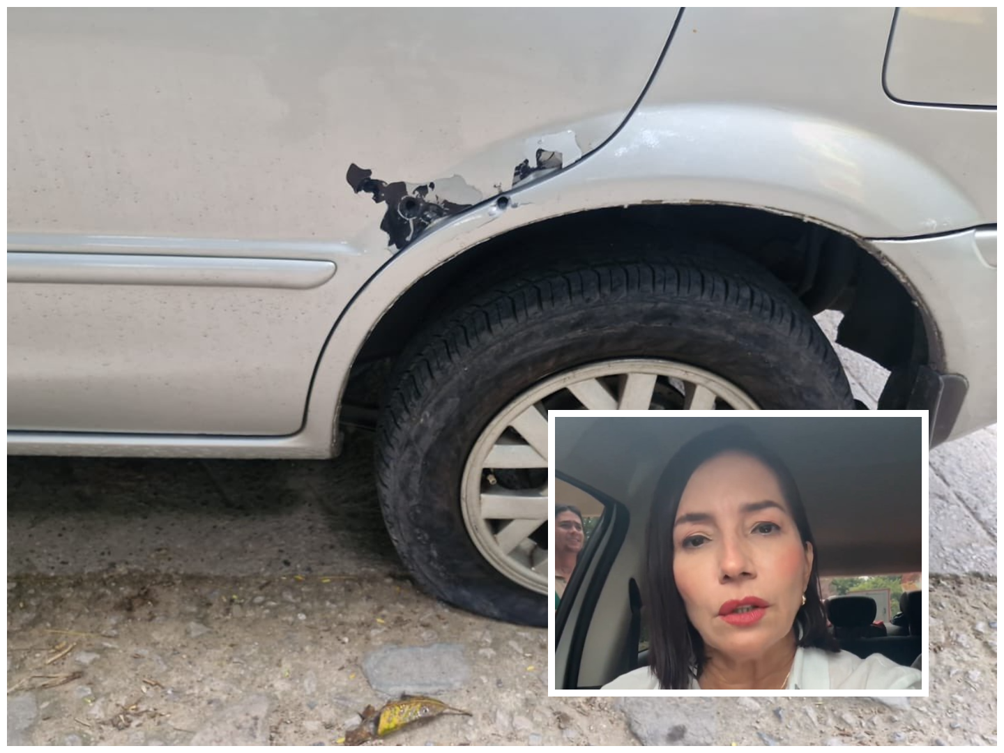 Dispararon contra el carro de la dirigente política Alexandra Pineda, en Cesar