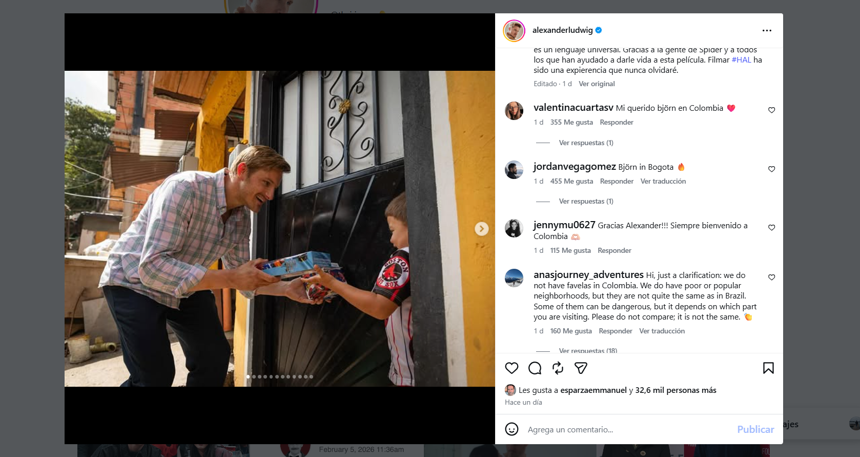 Alexander Ludwig, actor de Vikingos, estuvo de visita en Colombia. Estos fueron los motivos