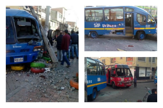 Duro accidente del SITP en barrio Villas del Dorado de Engativá