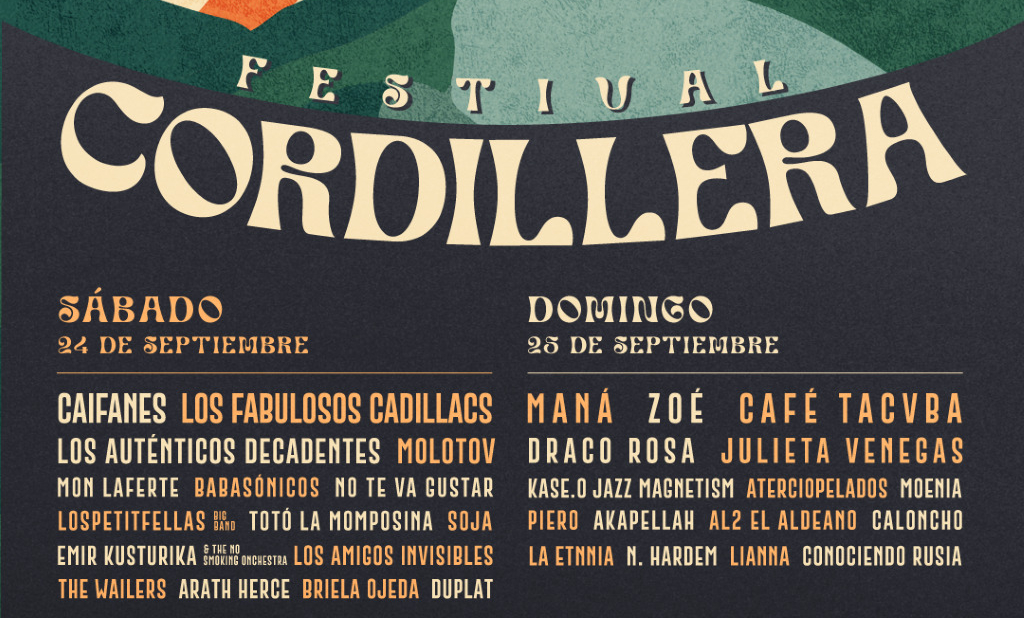 Festival Cordillera 2022: programación por días y precios de boletería