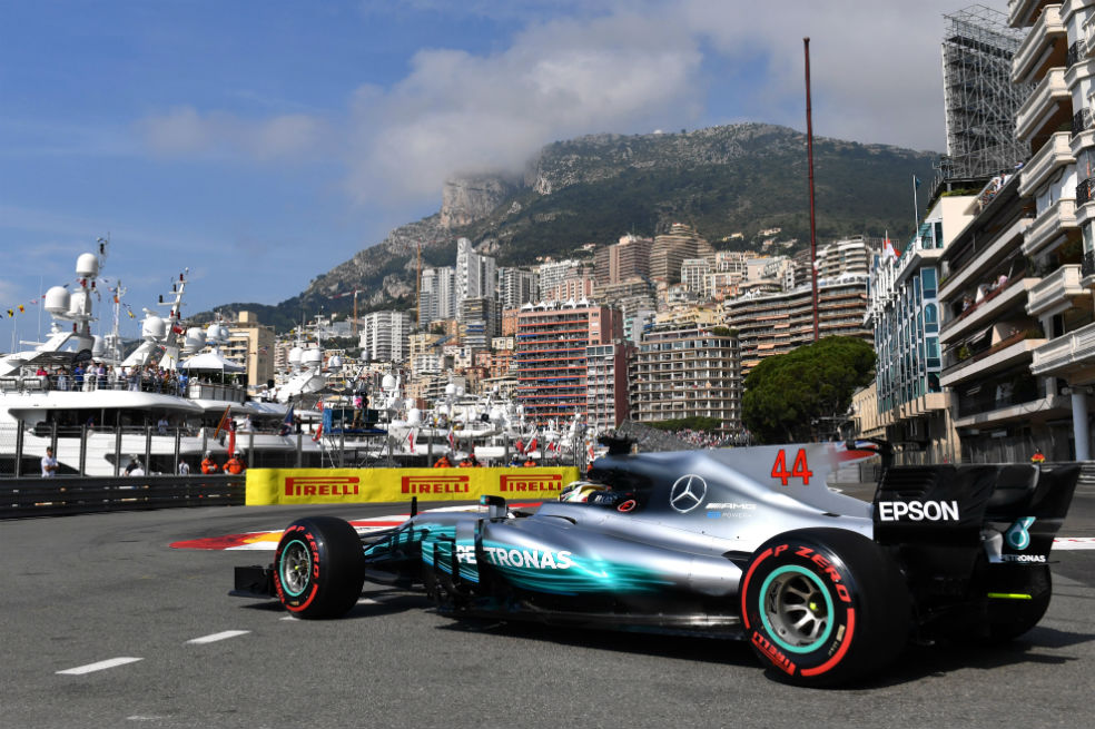 Hamilton firma el mejor crono en la primera sesión libre del GP de Mónaco