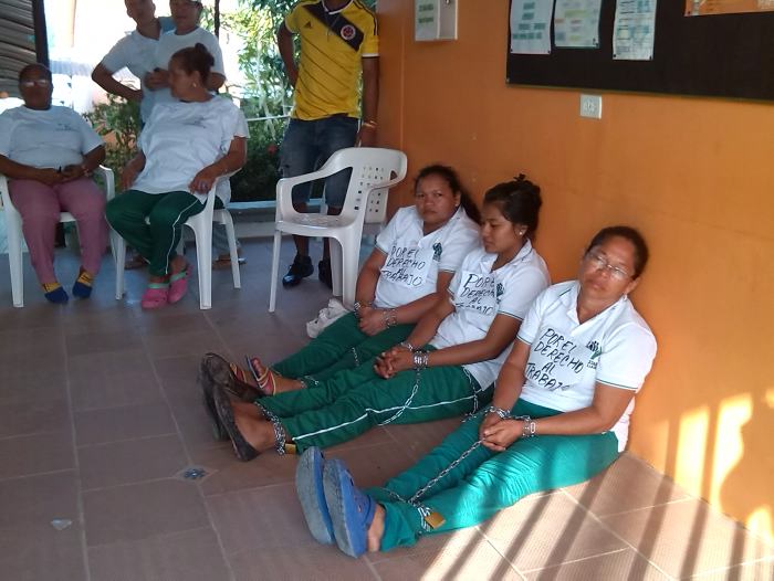 Protesta en centro de atención infantil de Sincelejo