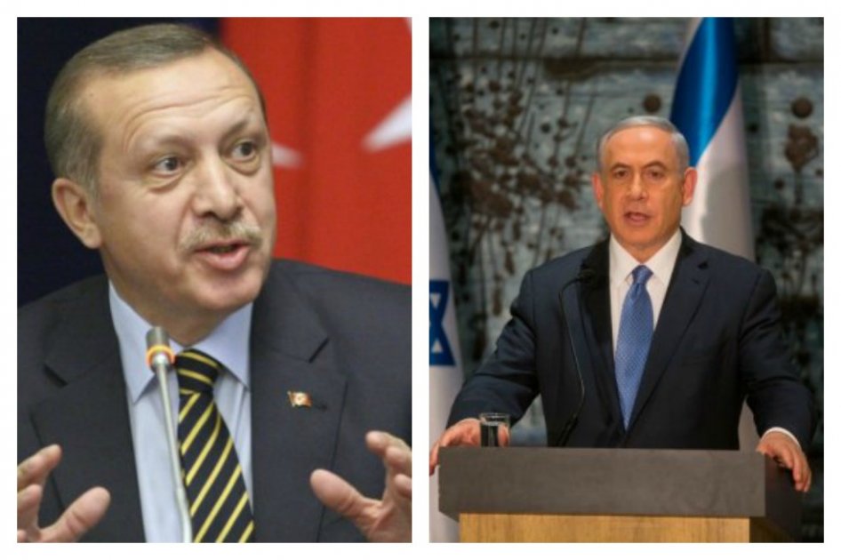 Presidente turco Recep Tayyip Erdogan y Benjamin Netanyahu, primer ministro israelí. 