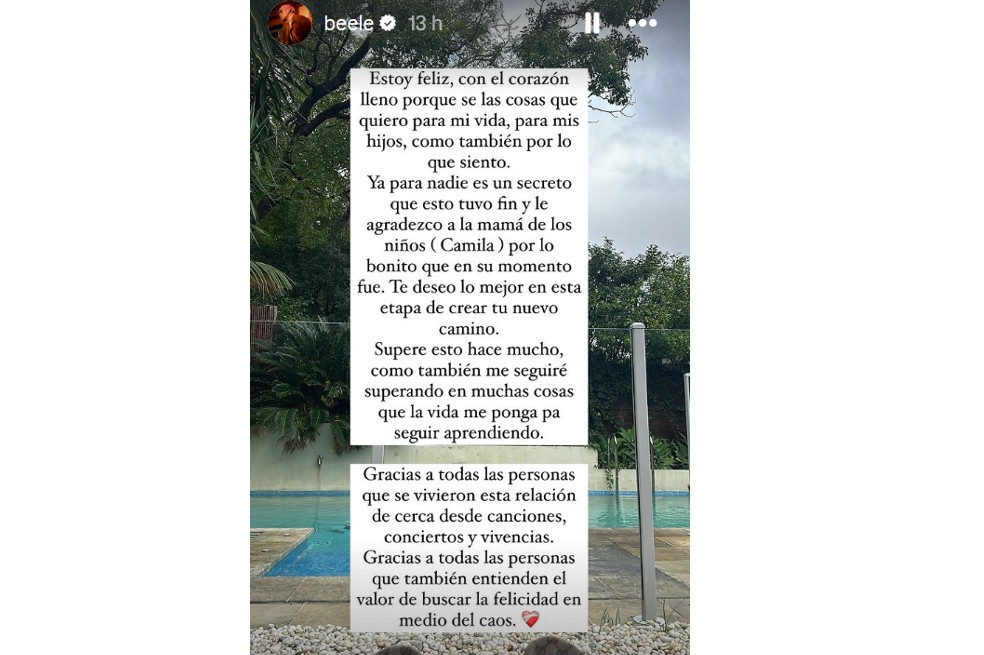En medio del escándalo de infidelidad, el cantante Beéle rompió el silencio y se refirió a su relación con su esposa Camila Rodríguez. Esto dijo.