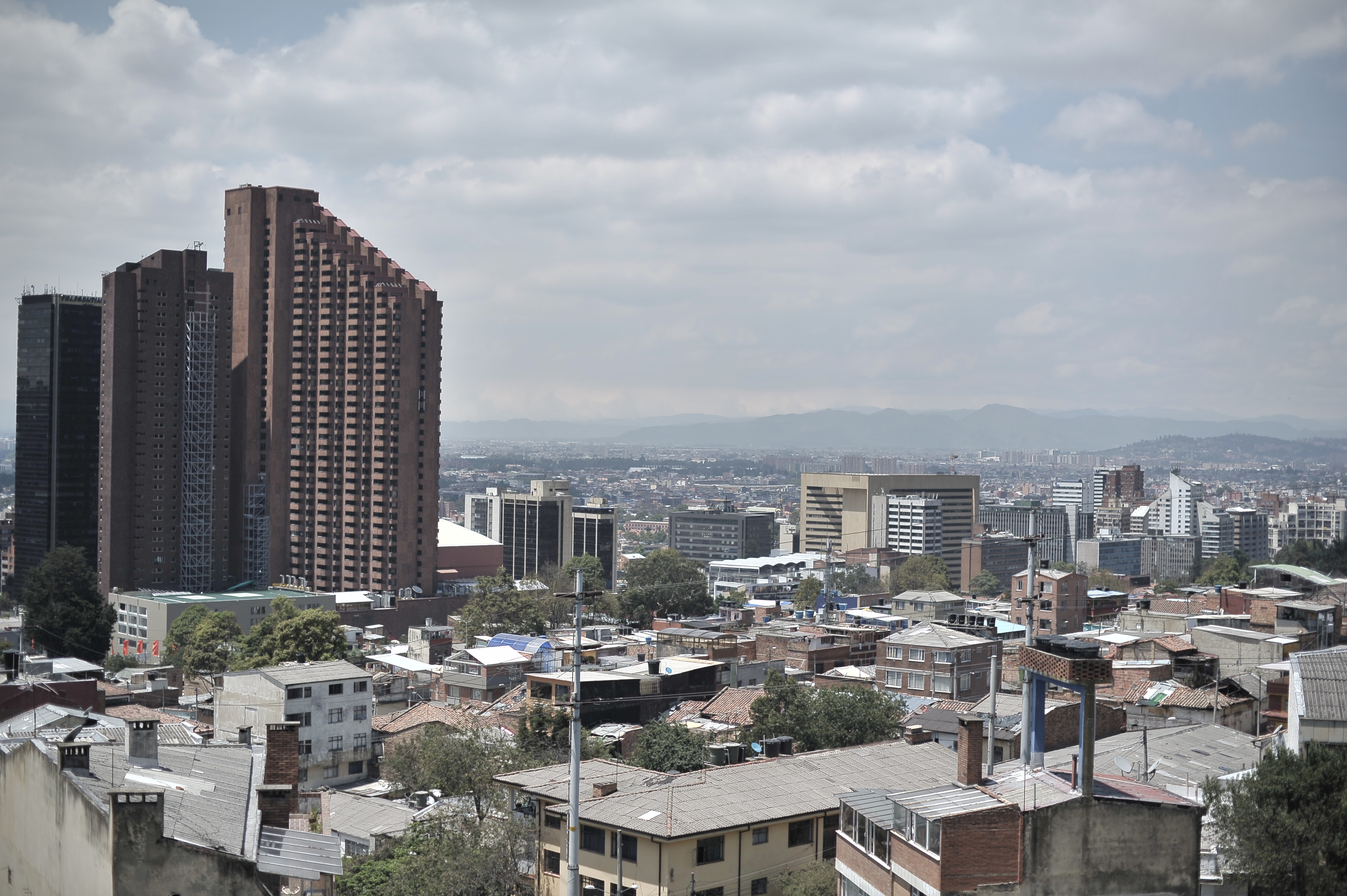Vista panorámica del centro de Bogotá.