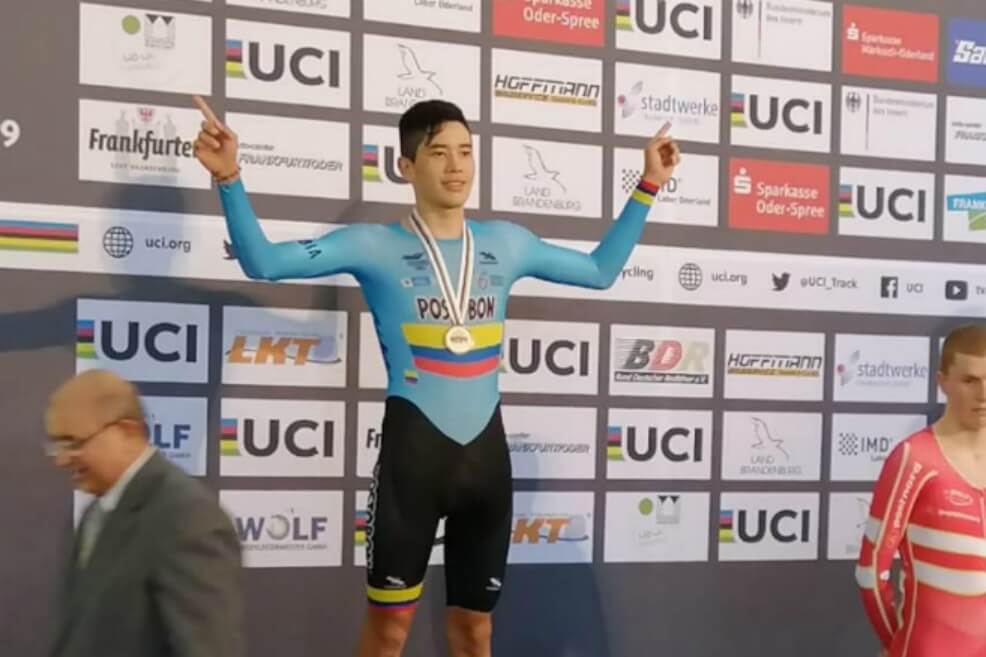 Anderson Arboleda subcampeón mundial juvenil de scratch