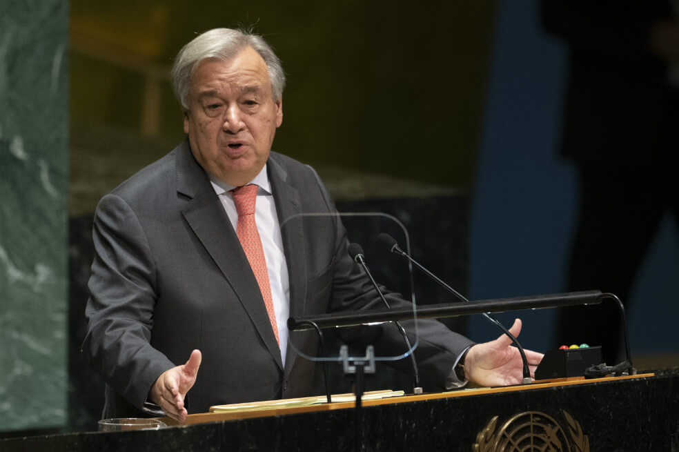 El secretario general de la ONU, Antonio Guterres, había advertido del déficit en julio de 2019. / AFP
