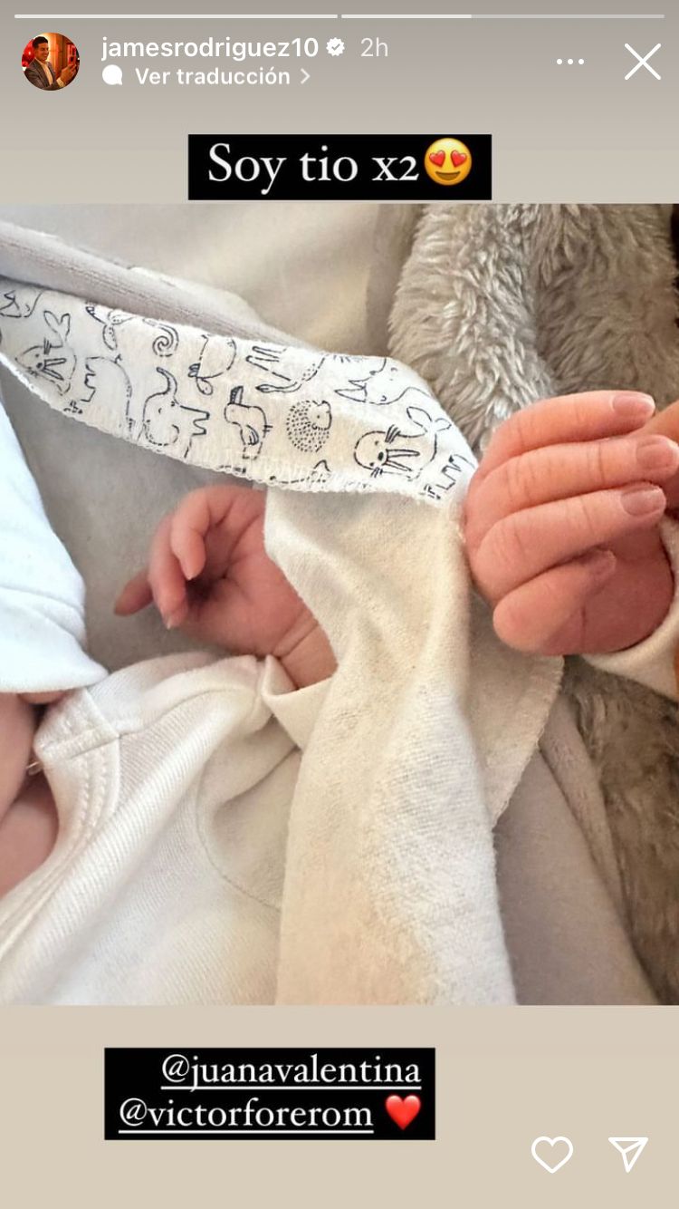 James Rodríguez lo confirmó: nacieron los gemelos de Juana Valentina. Esto dijo
