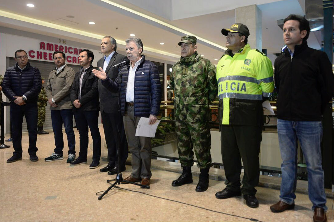 Santos dice que no hay indicios de que ocurra otro atentado en Bogotá este domingo