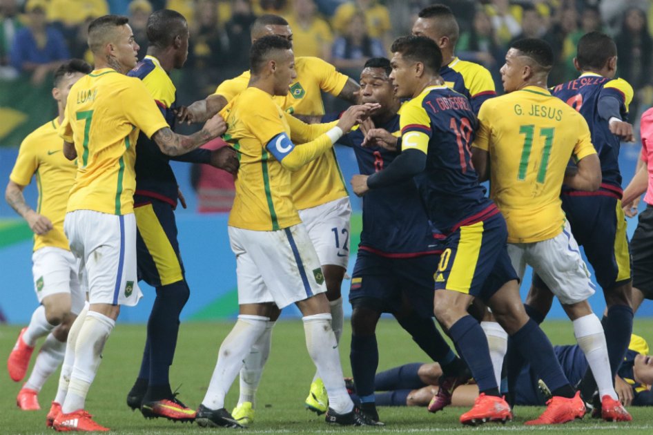 La selección Colombia perdió 2-0 ante Brasil y quedó eliminada de los Olímpicos