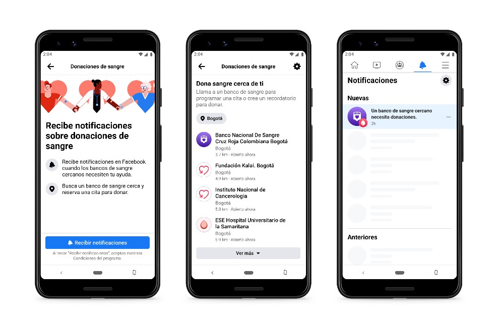 Facebook lanza herramienta en Colombia para facilitar la donación de sangre