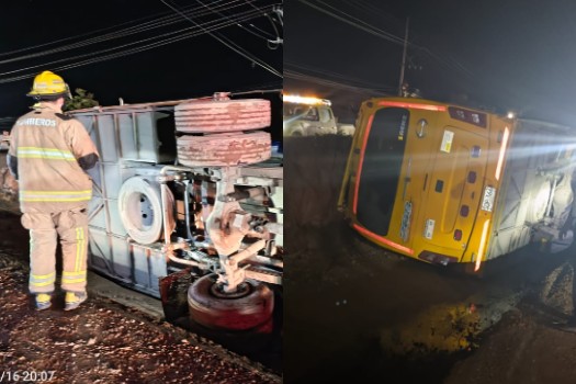 15 heridos dejó volcamiento de bus intermunicipal en la vía Girardot-Bogotá
