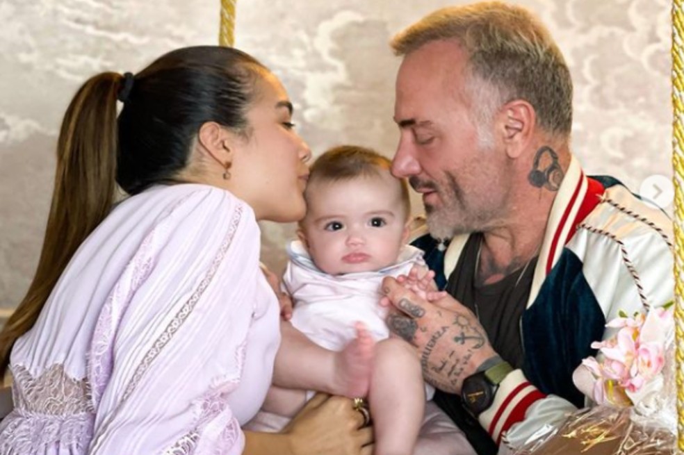 Gianluca Vacchi, Shanon Fonseca, Blu Jerusalema. labio leporino y paladar hendido.