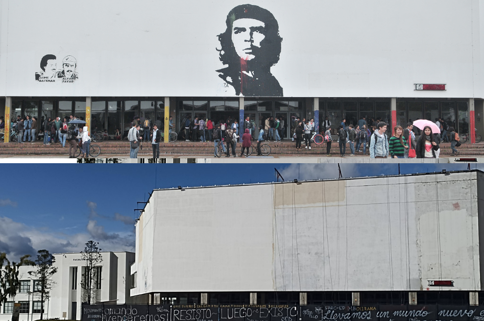 Borraron mural del ‘Che’ Guevara de la Universidad Nacional