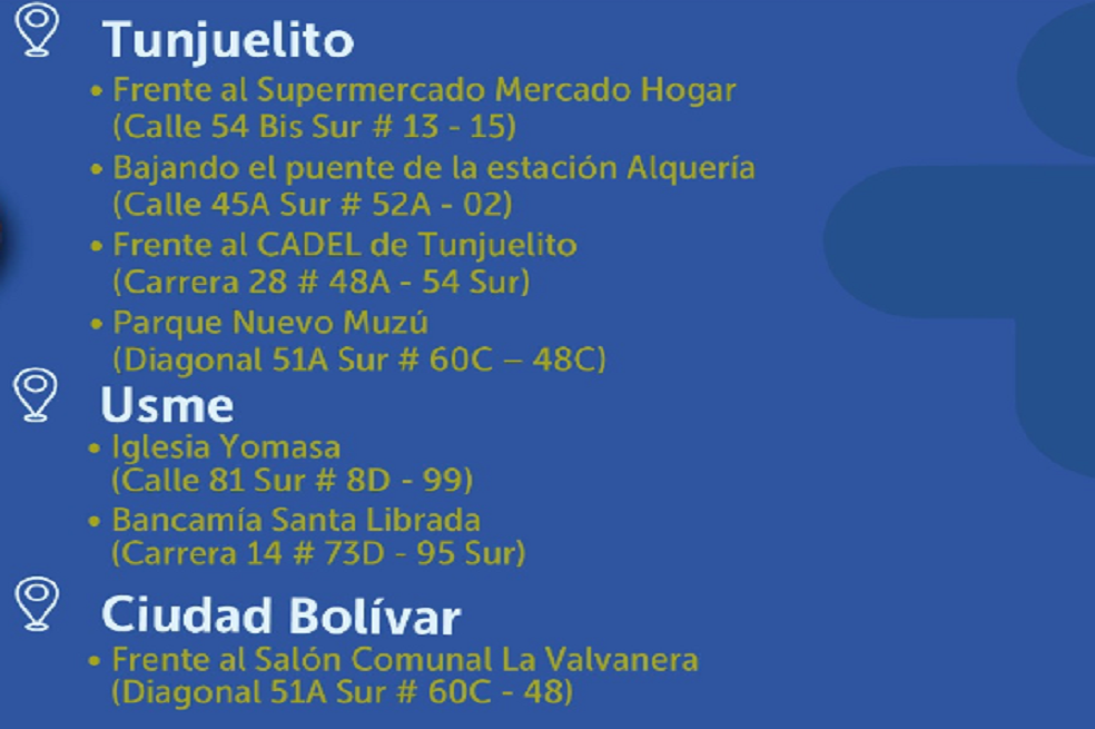 Puntos prueba covid-19 este miércoles en Bogotá