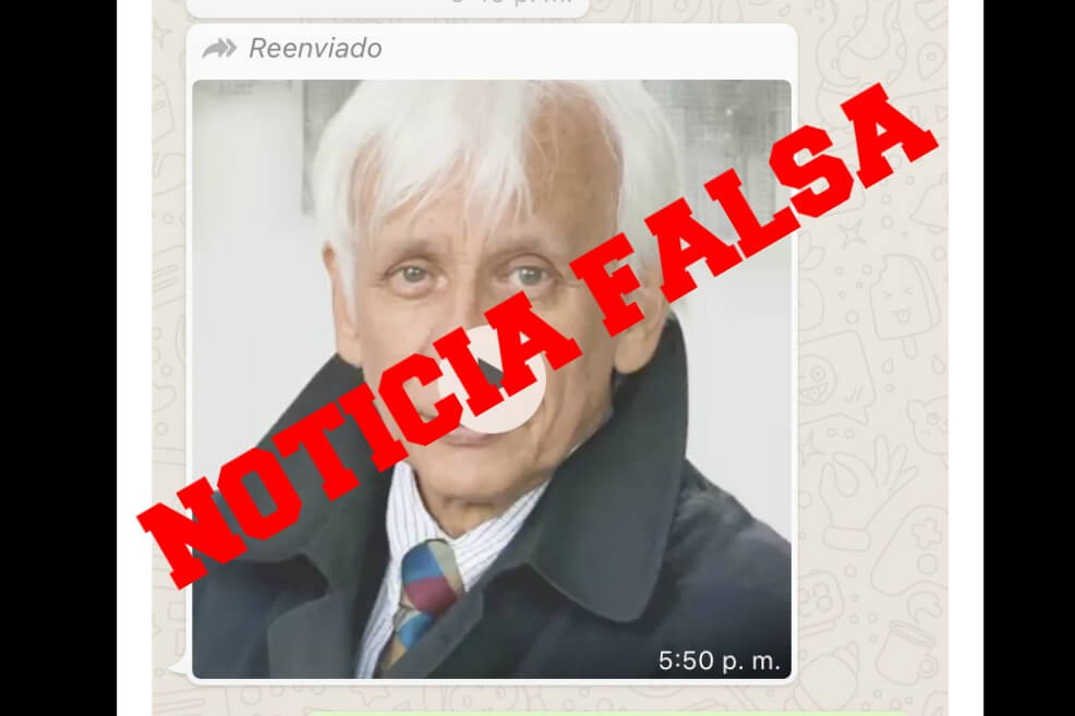 El audiomensaje de Rodolfo Llinás sobre coronavirus es falso