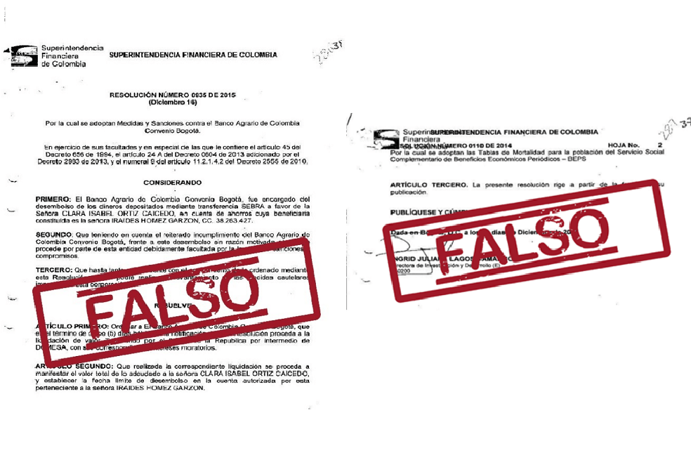 Falsos funcionarios de la Superfinanciera están estafando a la ciudadanía