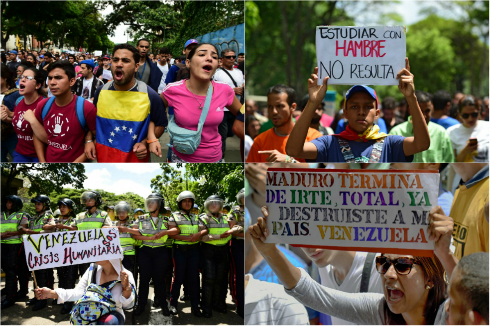 Estudiantes protagonizan la nueva jornada de protestas en Venezuela