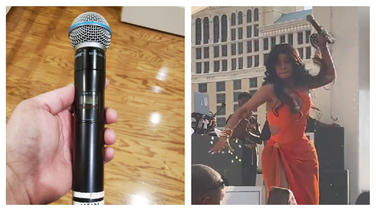 Micrófono que Cardi B le lanzó a una fan está siendo subastado por $380 millones