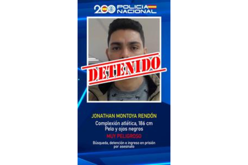 Un colombiano que estaba entre los más buscados de España se entregó en Madrid