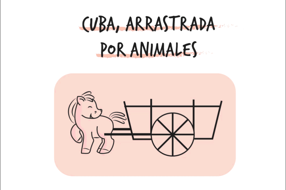 Ante la falta de combustible, los cubanos usaron carretas otra vez