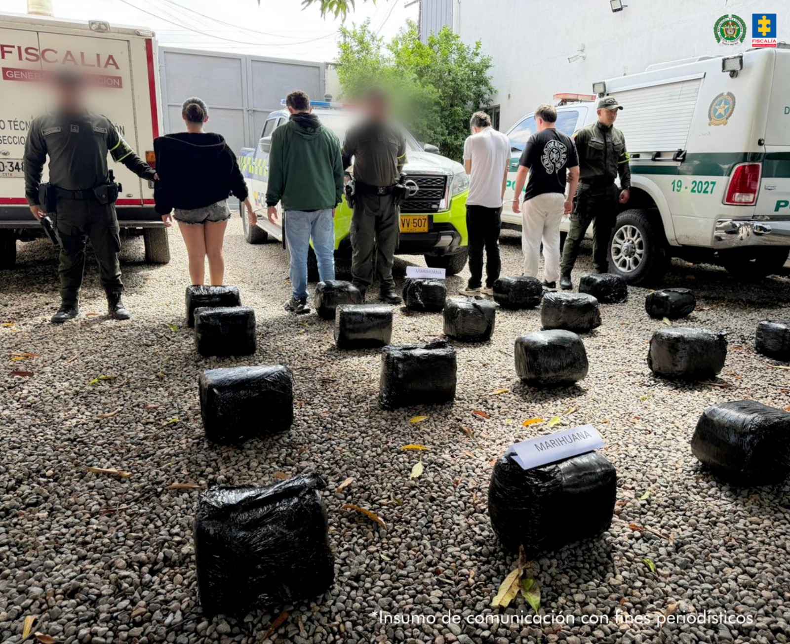 A prisión cuatro señalados de transportar 93 kilos de marihuana en vías de Cundinamarca