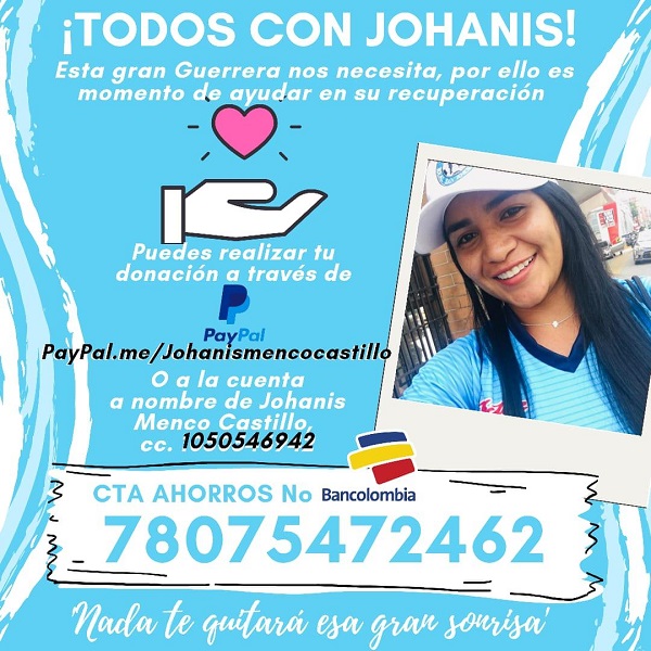 Cuenta para donación Johanis Meno