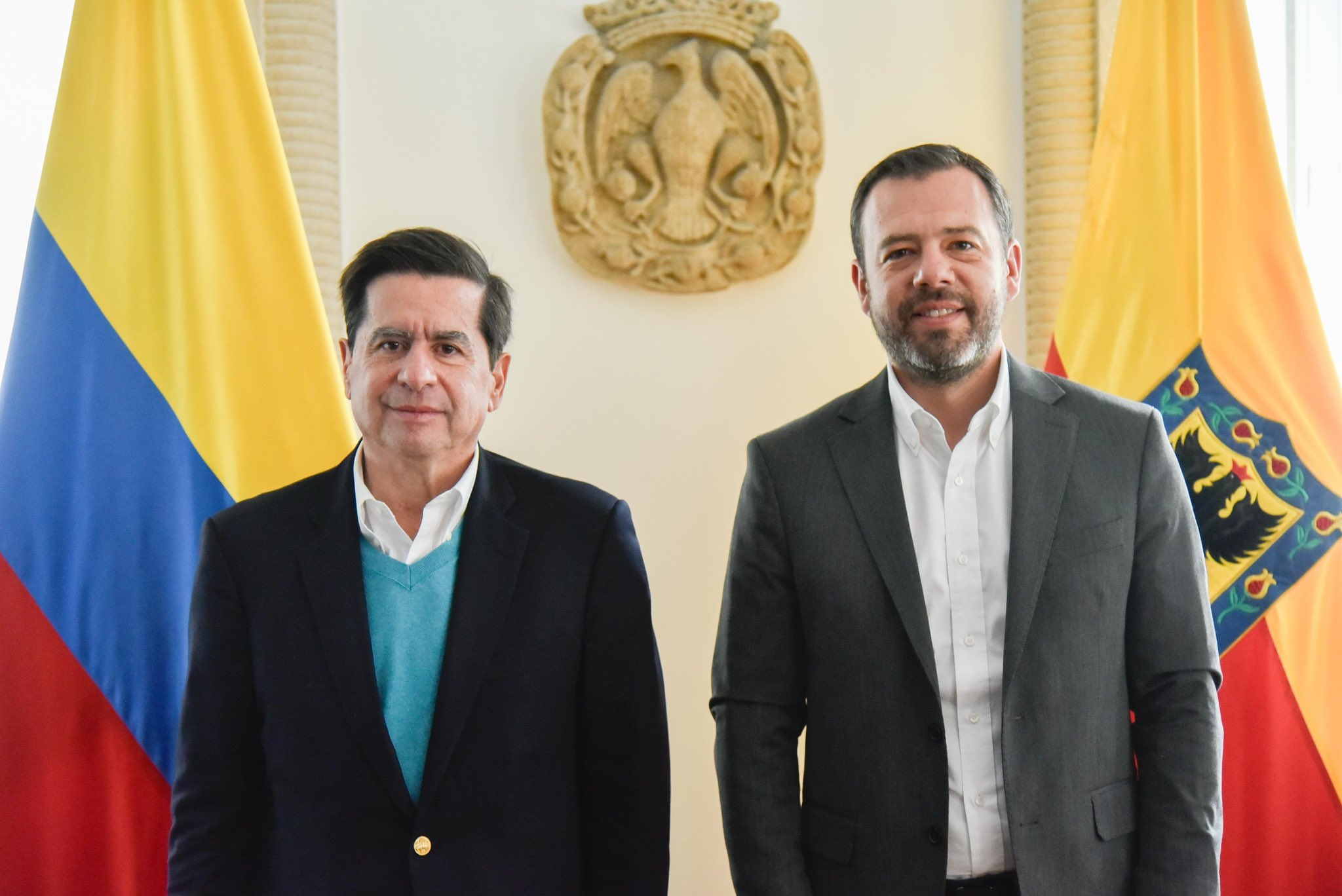 Alcalde Galán y ministro del Interior culminaron encuentro en torno a tres temas