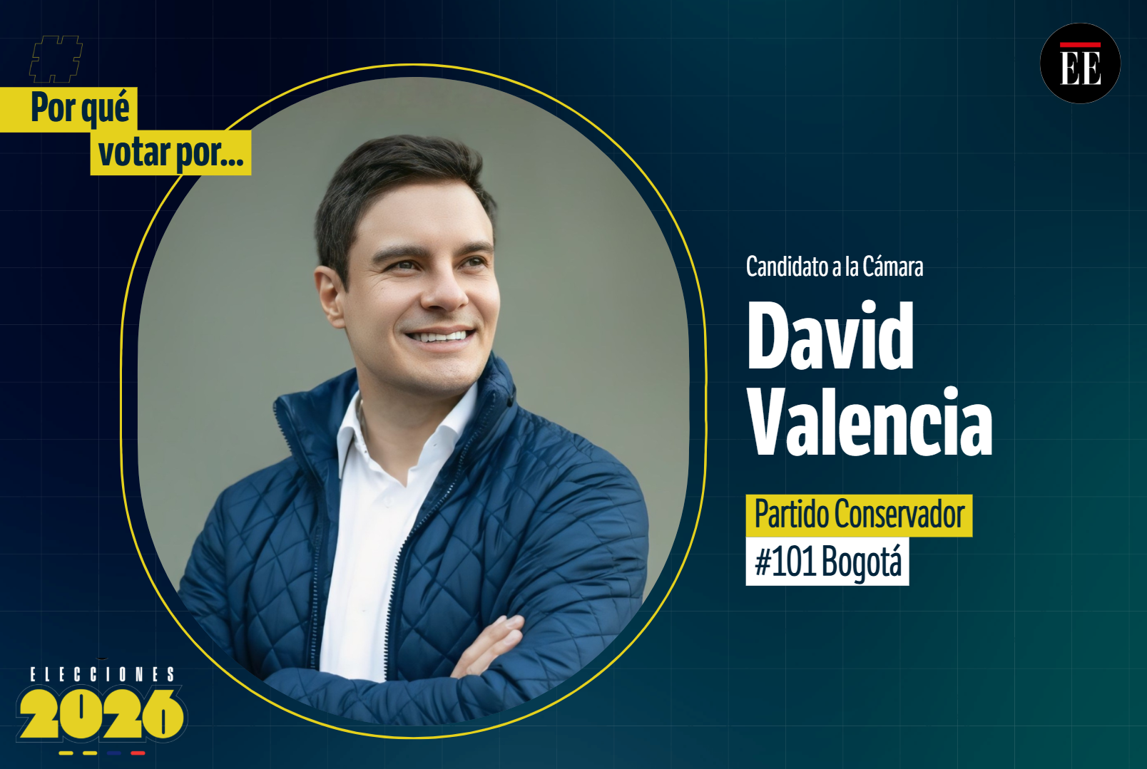 “Por qué votar por”: David Valencia Campo, candidato a la Cámara