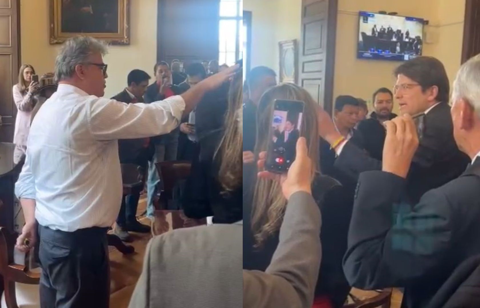 En video: agarrón en el Congreso entre senadores del Pacto y Miguel Uribe