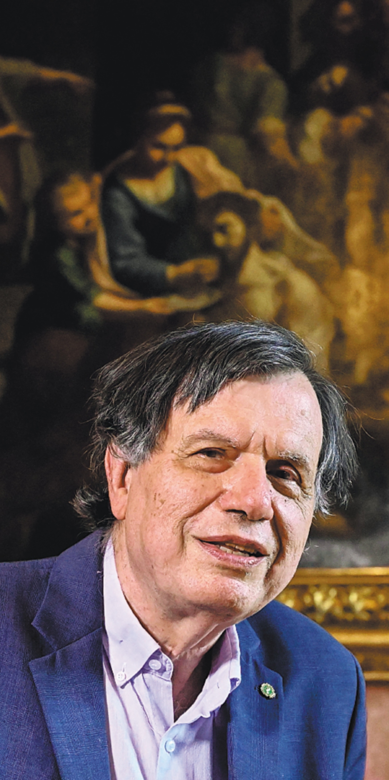 Italian scholar and physicist Giorgio Parisi poses on October 5, 2021 at the Lincean Academy (Accademia dei Lincei) in Rome, after co-winning the Nobel Physics Prize. US-Japanese scientist Syukuro Manabe, Klaus Hasselmann of Germany and Giorgio Parisi of Italy on October 5, 2021 won the Nobel Physics Prize for climate models and the understanding of physical systems. (Photo by Alberto PIZZOLI / AFP)