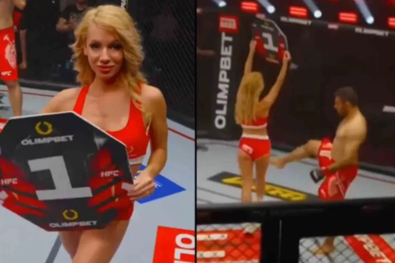 Habló la mujer que fue pateada por un luchador en pleno ring: esto dijo