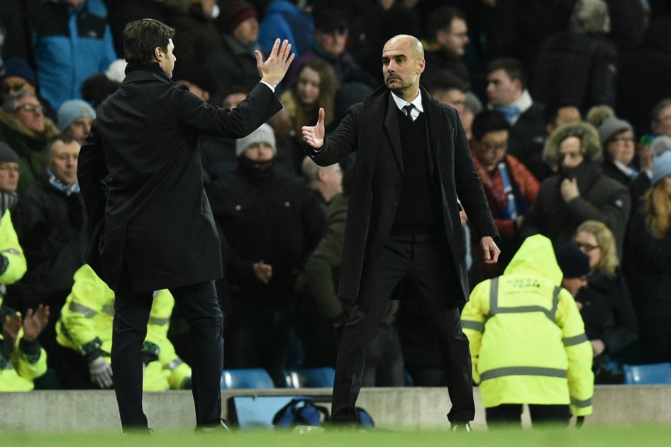 Pochettino y Guardiola no se sacaron diferencias. / AFP