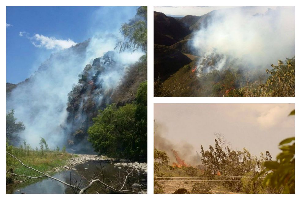Imágenes del incendio forestal en Gachantivá – Boyacá
