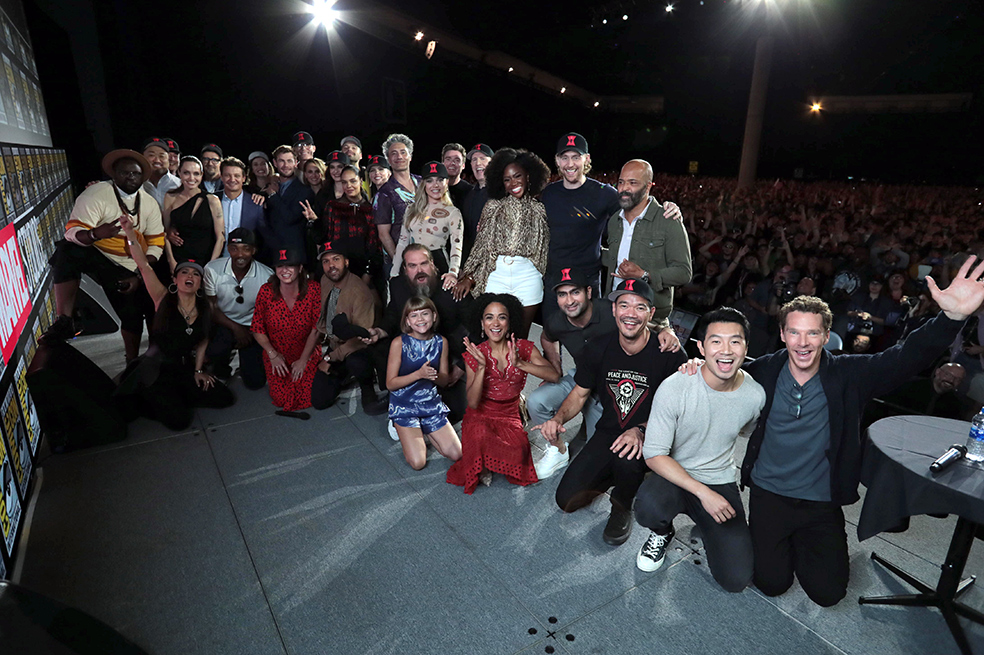 Todo el elenco que participa en la fase cuatro del Universo Cinematográfico de Marvel.Cortesía