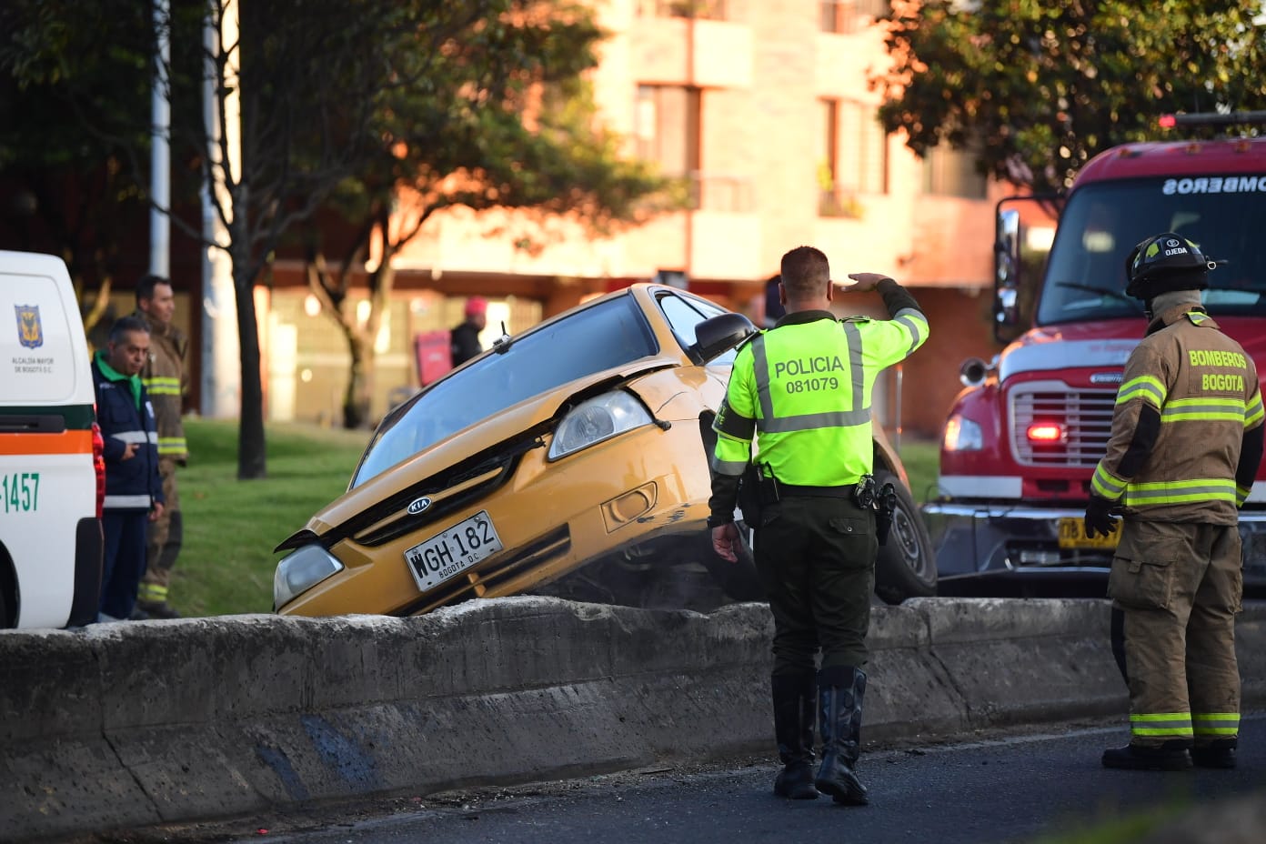 Durante la jornada ya se han registrado accidentes, este fue en la autopista Norte con calle 100.