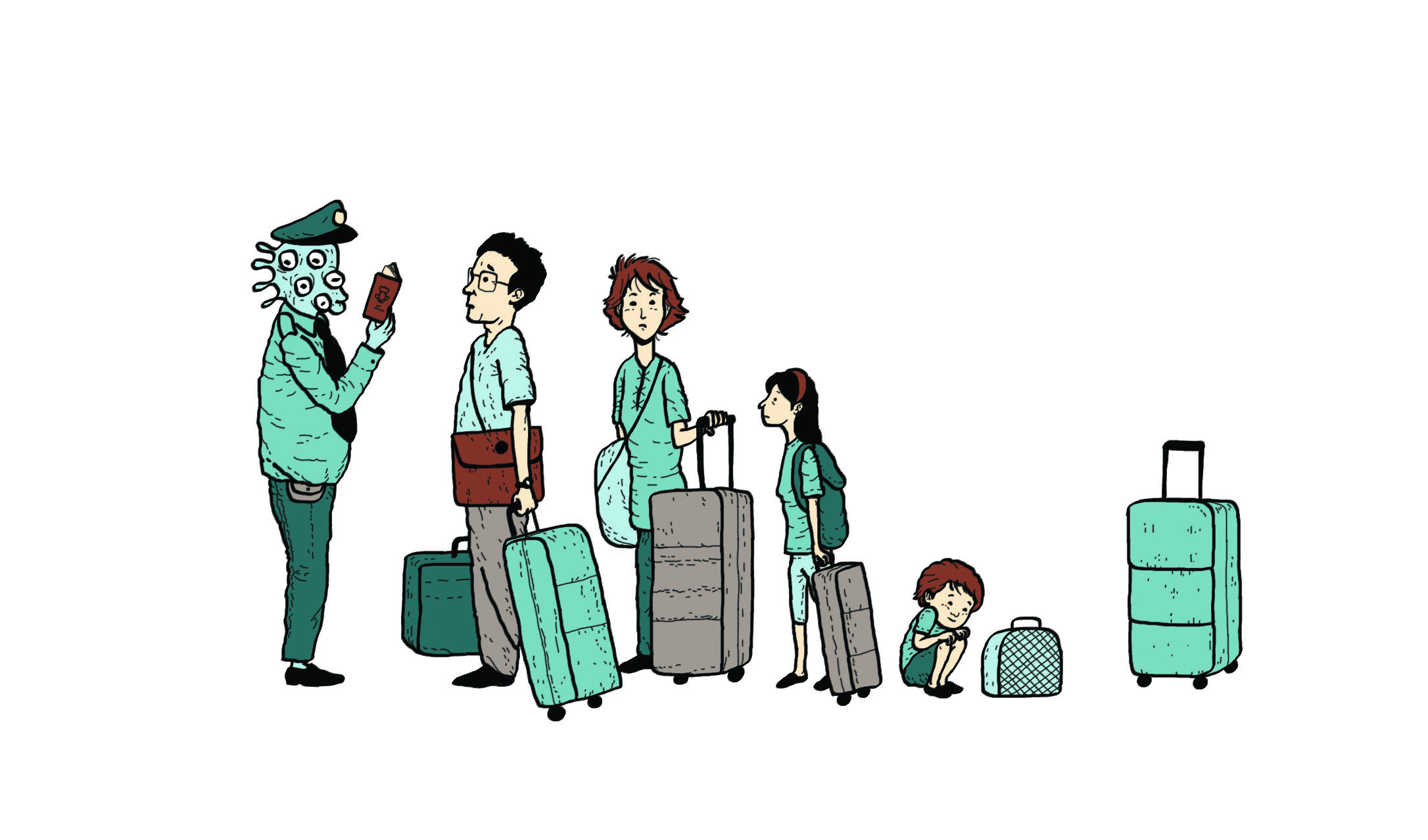 Ilustración de la obra “El ruido del mar al anochecer” de Clara Lucía Pérez. La nueva novela de la autora colombiana se centra en la migración y sus afectaciones.