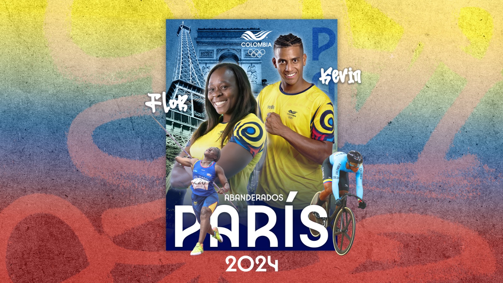 Flor Denis Ruiz y Kevin Quintero serán los  abanderados de Colombia para París 2024