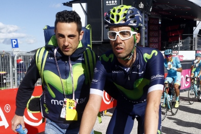 Javi Moreno se retiró del Giro de Italia. Foto: Movistar Team