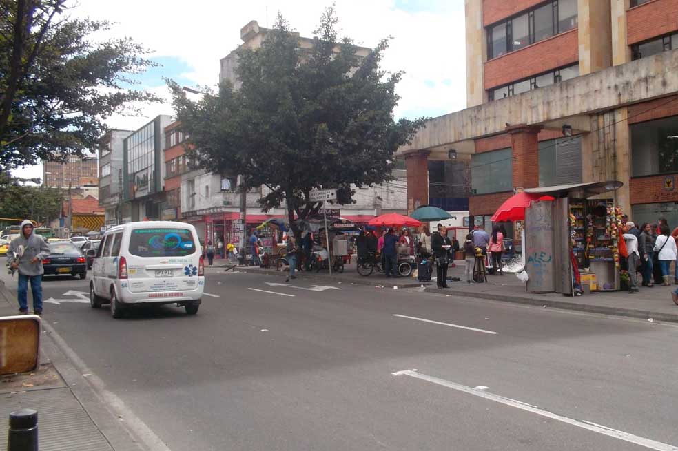 Andenes de Bogotá son mercados ambulantes