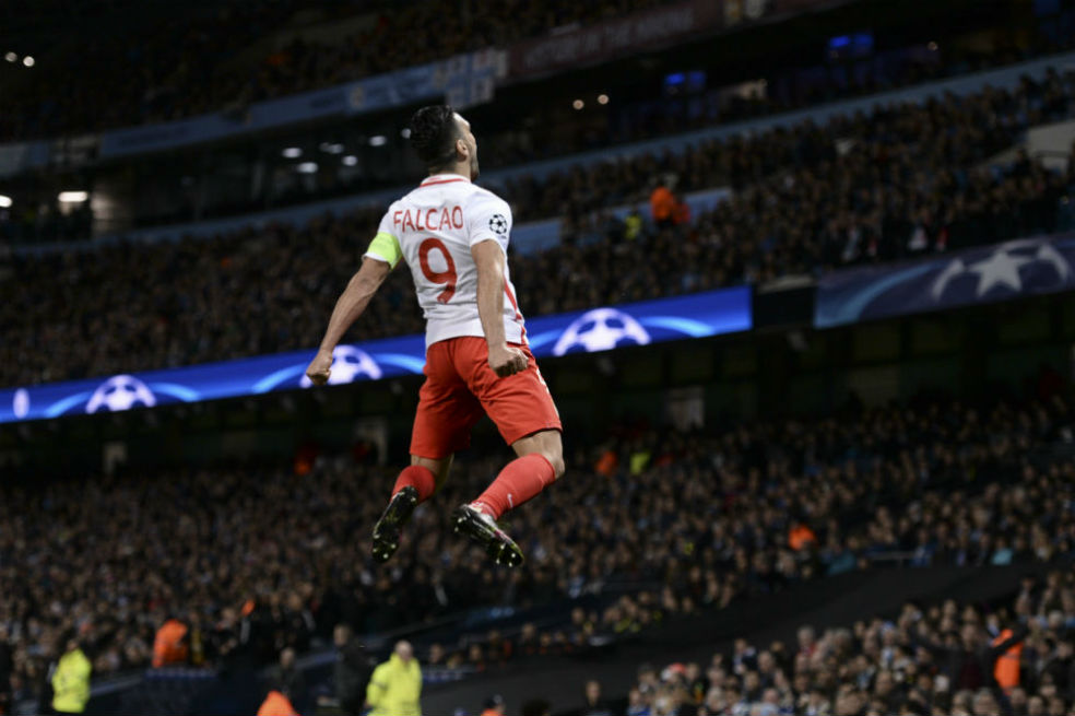 Radamel Falcao, delantero del Mónaco. / AFP