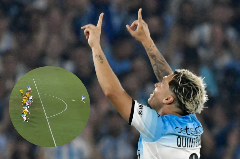 Juan Fernando Quintero hizo impresionante golazo con Racing: mírelo acá, en video