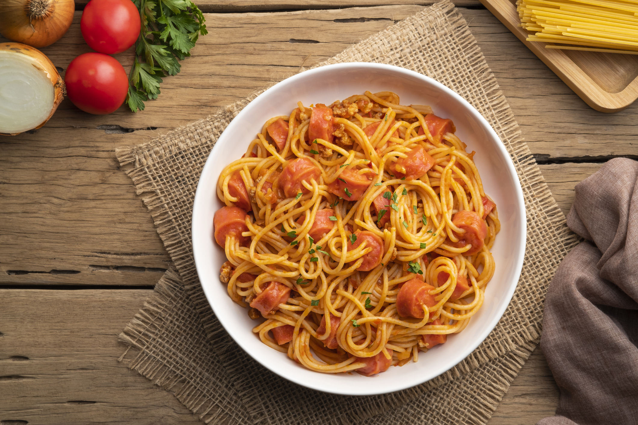 Ingredientes para hacer una exquisita pasta ranchera