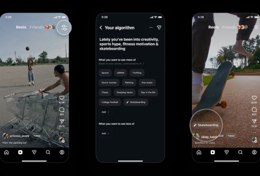 Instagram permitirá personalizar el algoritmo que recomienda Reels